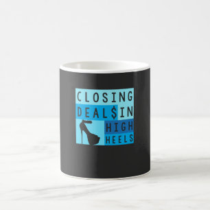 Realtor - Closing Deals In High Heels Coffee Mug