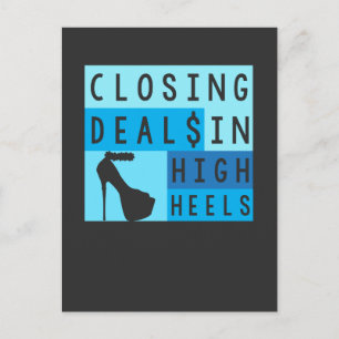 Realtor - Closing Deals In High Heels Postcard