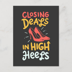 Realtor - Closing Deals In High Heels Postcard