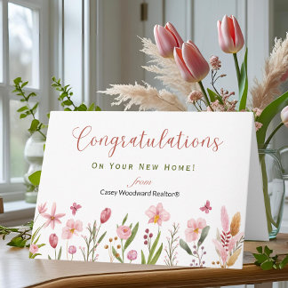 Realtor Congratulations on Your New Home | Flowers Card