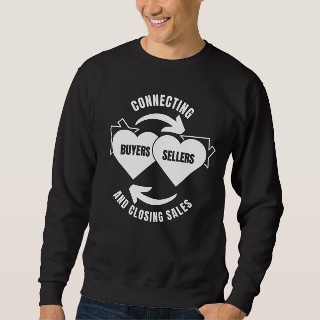 REALTOR Connecting Buyers Sellers Real Estate Sweatshirt (Front)