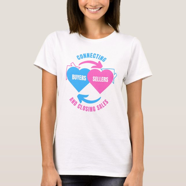 REALTOR Connecting Buyers Sellers Real Estate T-Shirt (Front)