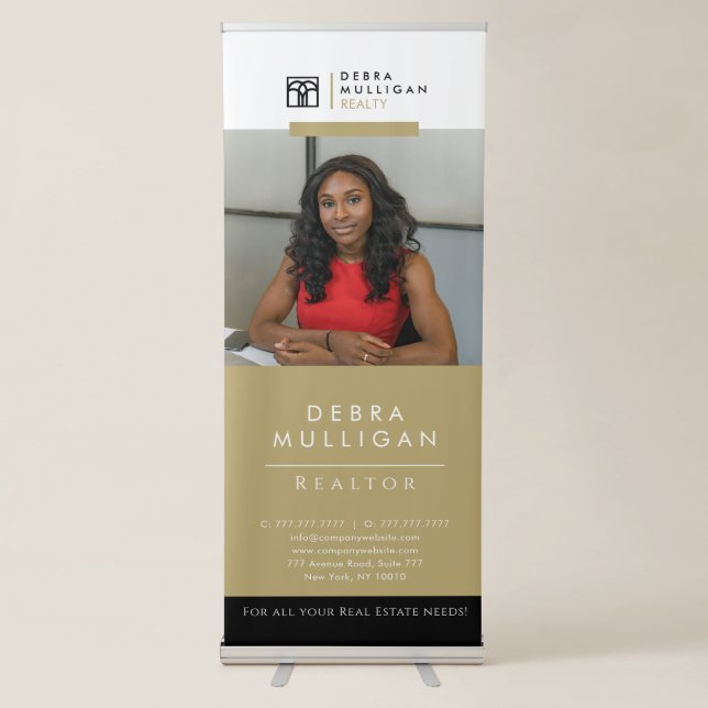 Realtor Custom Logo Roll-Up Retractable Banner (Front)
