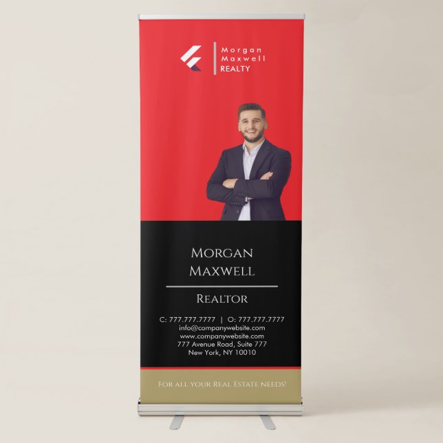 Realtor Custom Logo Roll-Up Retractable Banner (Front)