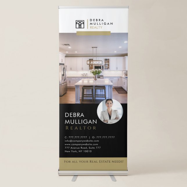 Realtor Custom Logo Roll-Up Retractable Banner (Front)