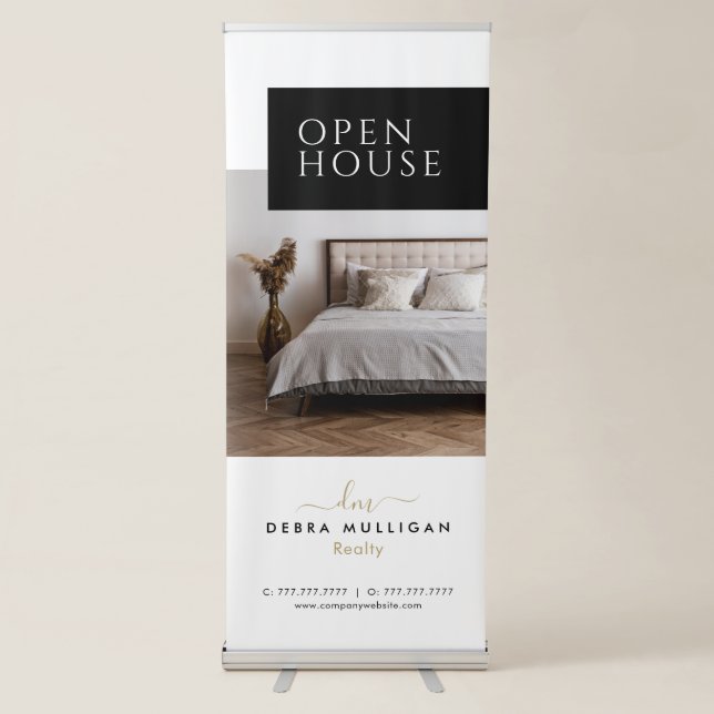 Realtor Custom Logo Vertical Retractable Banner  (Front)