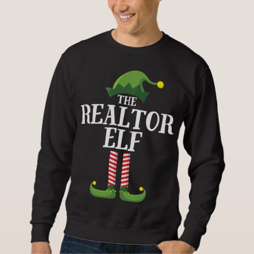 Realtor Elf Matching Family Group Christmas Party Sweatshirt