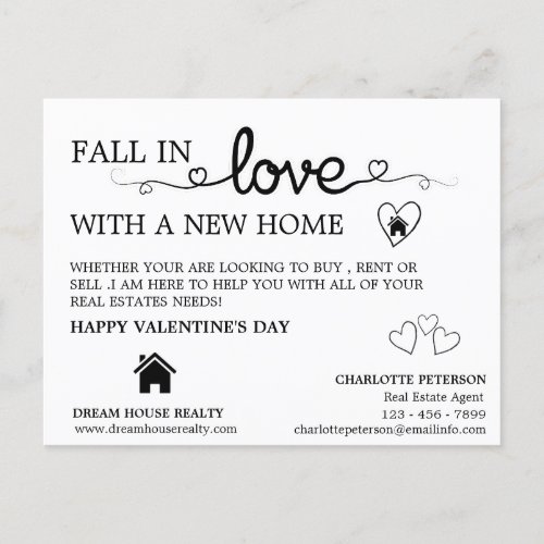 Realtor Farming Promotional Valentines Day  Holiday Postcard