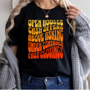 Realtor Favorites Groovy Retro Real Estate Sales T-Shirt