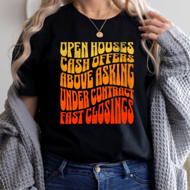 Realtor Favorites Groovy Retro Real Estate Sales T-Shirt (Creator Uploaded)