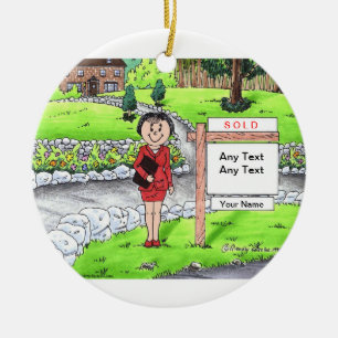 Realtor - Female Ceramic Ornament