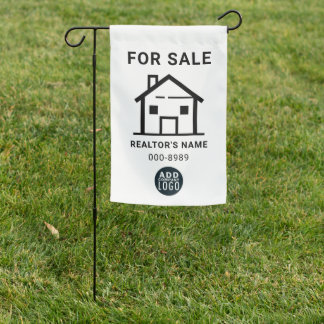 Realtor For Sale Real Estate Add Your Logo Garden Flag
