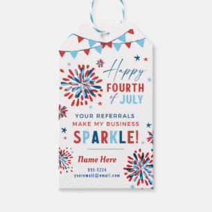 Realtor Fourth of July Pop by Gift Tag