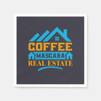 Realtor Gift | Coffee Mascara Real Estate Napkins