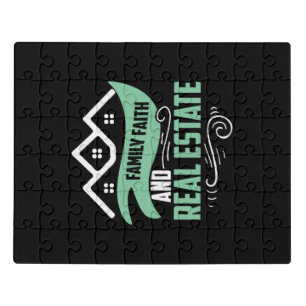 Realtor Gift   Family Faith And Real Estate Jigsaw Puzzle