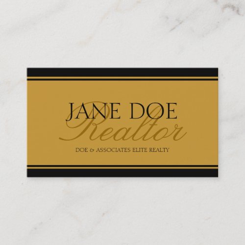 Realtor Gold Script - Available Letterhead - Business Card