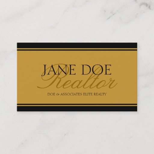 Customizable Realtor Gold Script - Available Letterhead - Business Card