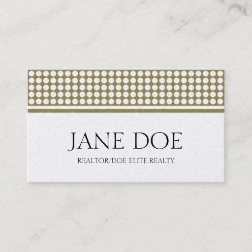 Customizable Realtor Golden Dot Design Business Card