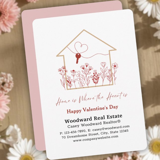 Realtor Happy Valentine's Day | Home is the Heart  Card (Creator Uploaded)