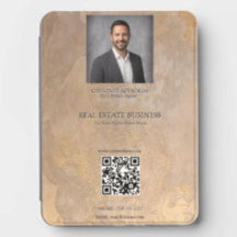 Realtor Headshot Beige Gold Texture