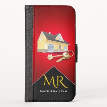 Realtor Home Iphone X Wallet Case by BestCases4u at Zazzle