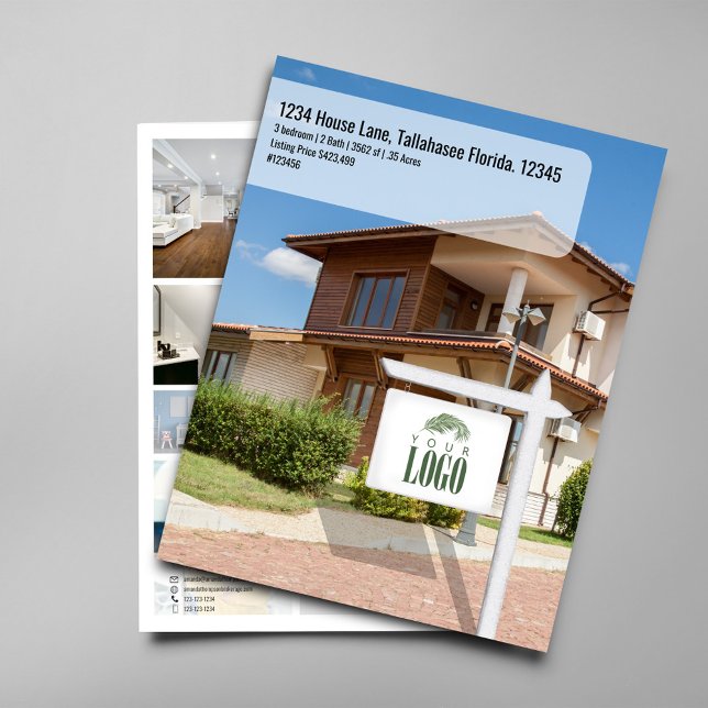 Realtor House Listing Photo Template  (House listing real estate brochure.)