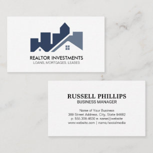 Realtor Houses and Building Logo Business Card