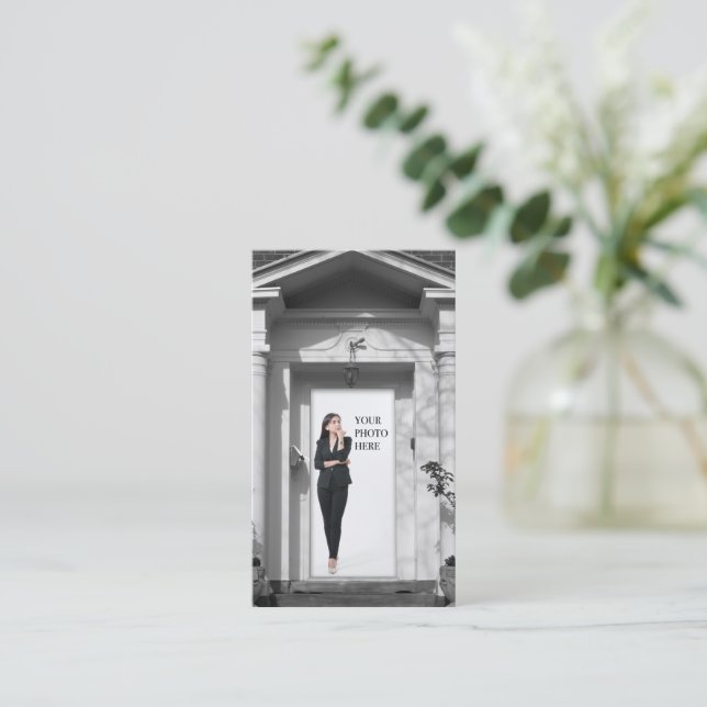 Realtor in the Door | Custom Business Card (Standing Front)