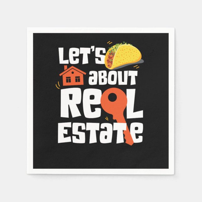 Realtor Lets Taco About Real Estate Napkins (Front)