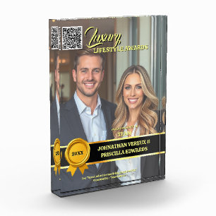 Realtor lifestyle awards black gold logo wax seal