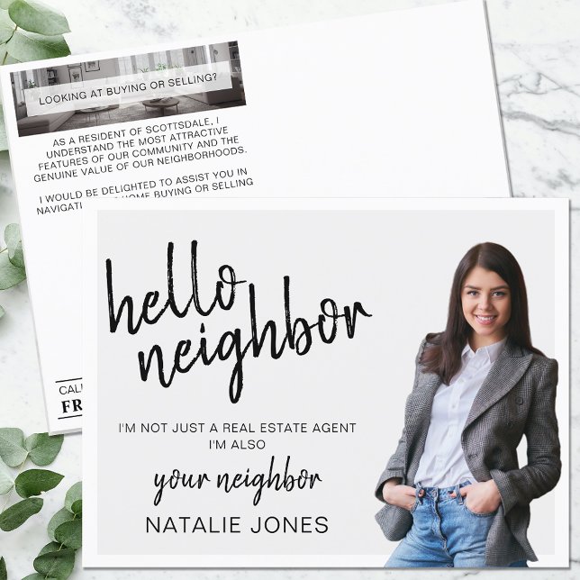 Realtor Mailer Real Estate Marketing Farming Hello Postcard (Creator Uploaded)