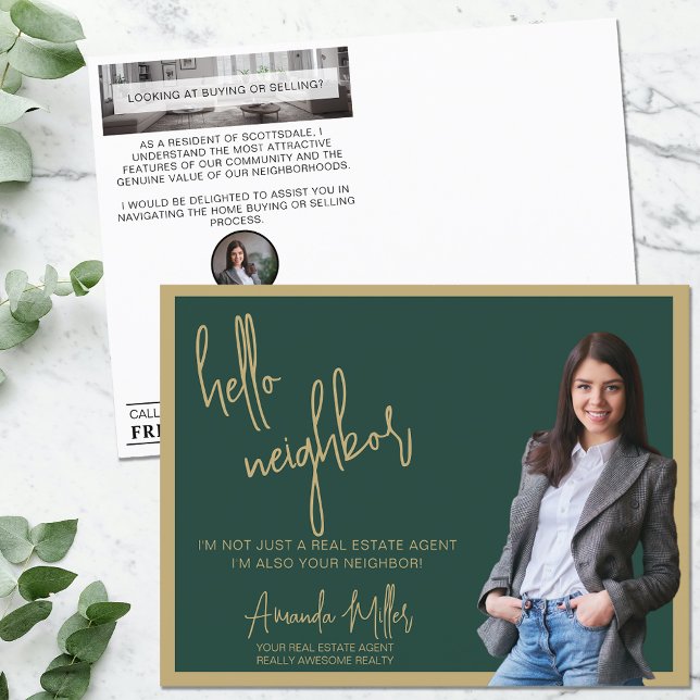 Realtor Mailer Real Estate Marketing Farming Hello Postcard (Creator Uploaded)