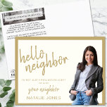 Realtor Mailer Real Estate Marketing Farming Hello Postcard<br><div class="desc">The Realtor Mailer Real Estate Marketing Farming Hello Postcard, the ultimate tool for real estate agents aiming to establish a personal connection with their community. This postcard is specifically designed for real estate marketing, combining a professional appearance with a friendly "Hello Neighbor" greeting. Perfect for home sellers and neighborhood outreach,...</div>
