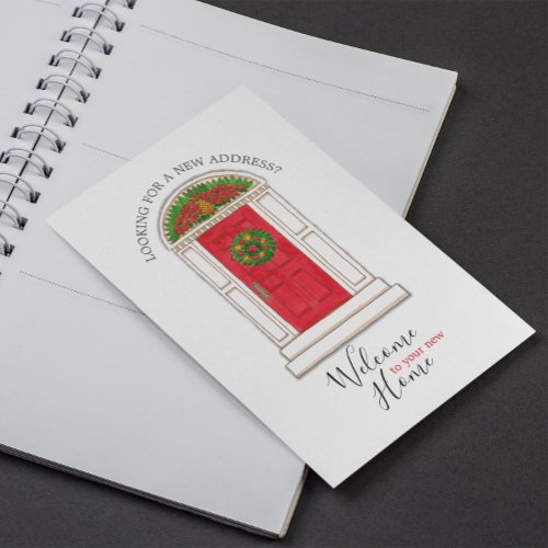 Realtor Marketing Welcome Home Red Door Pineapple  Announcement Postcard