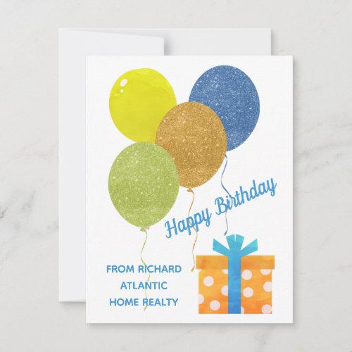Realtor Mortgage Budget Happy Birthday Custom Card