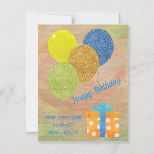 Realtor Mortgage Happy Birthday Custom Card 