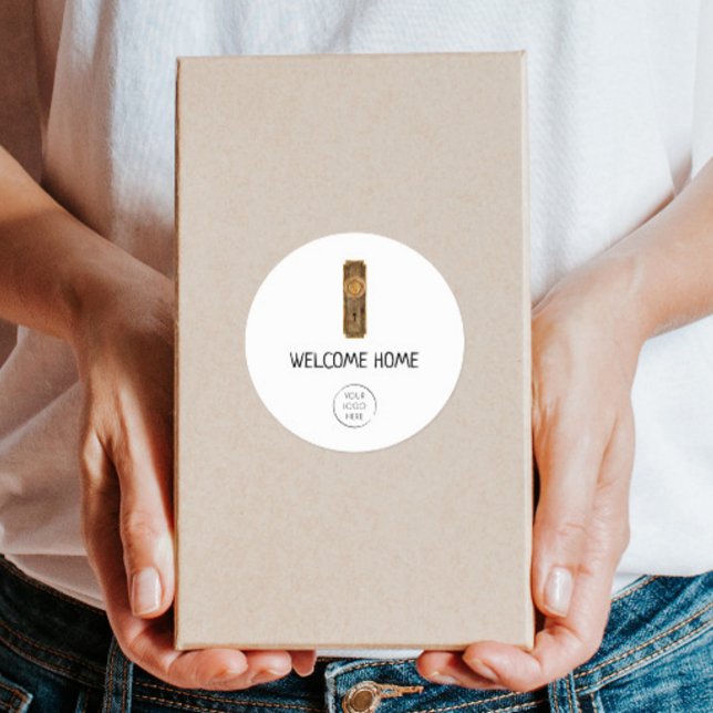 Realtor New Home Congratulations Housewarming Classic Round Sticker (Creator Uploaded)