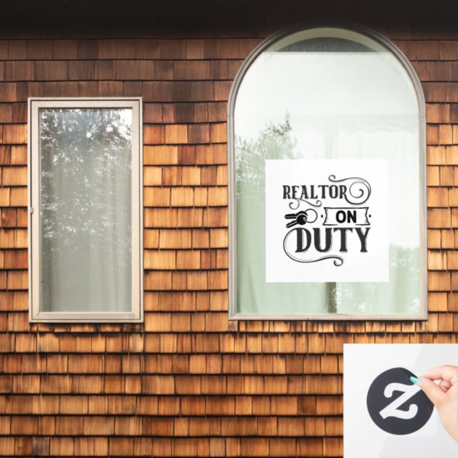 Realtor On Duty Window Cling (Home Window)