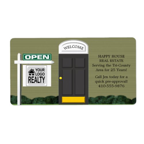Realtor Open House Wooden Sign Gray House Label