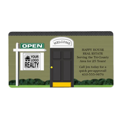 Realtor Open House Wooden Sign Gray House Label