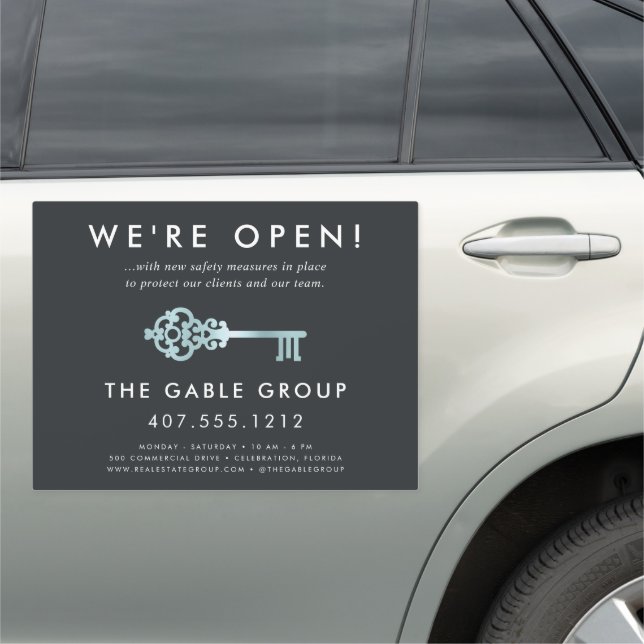 Realtor or Real Estate Business Reopening Car Magnet (In Situ)