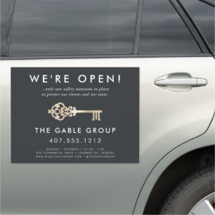 Realtor or Real Estate Business Reopening Car Magnet