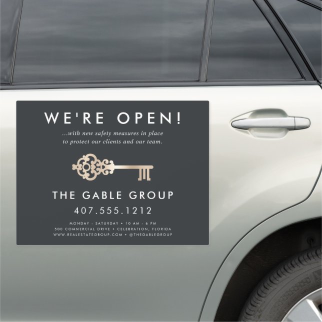 Realtor or Real Estate Business Reopening Car Magnet (In Situ)