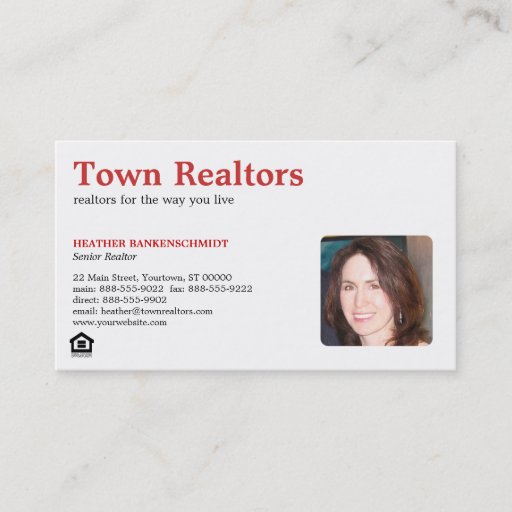 Customizable Realtor Photo Business Card