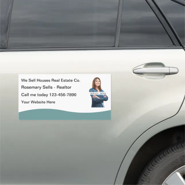 Realtor Photo Template Car Magnet | Zazzle