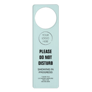 Realtor Please Do Not Disturb House Showing Blue Door Hanger