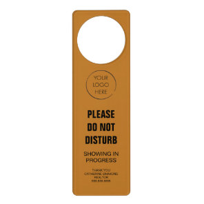 Realtor Please Do Not Disturb House Showing Brown Door Hanger