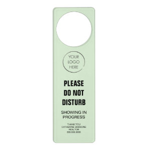 Realtor Please Do Not Disturb House Showing Green Door Hanger