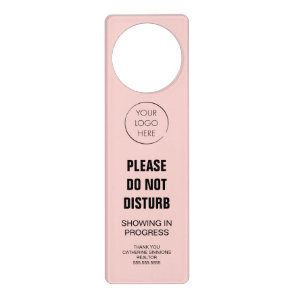Realtor Please Do Not Disturb House Showing Pink Door Hanger