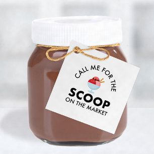 Realtor Pop By Call Me for the Scoop Ice Cream Favor Tags